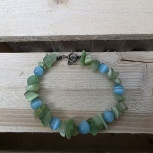 Green and Blue Beaded Bracelet